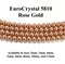 Rose Gold EuroCrystal 5810 Round Pearls - 2mm, 3mm, 4mm, 5mm, 6mm, 8mm, 10mm, and 12mm - Strands - Made in Austria